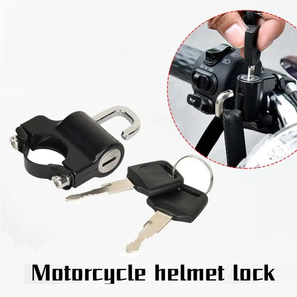 Helmet Lock for Motorcycle Scooter Atv Bicycle Universal Security Anti-theft Handlebar Lock 20mm-26mm with Keys Handle Locks