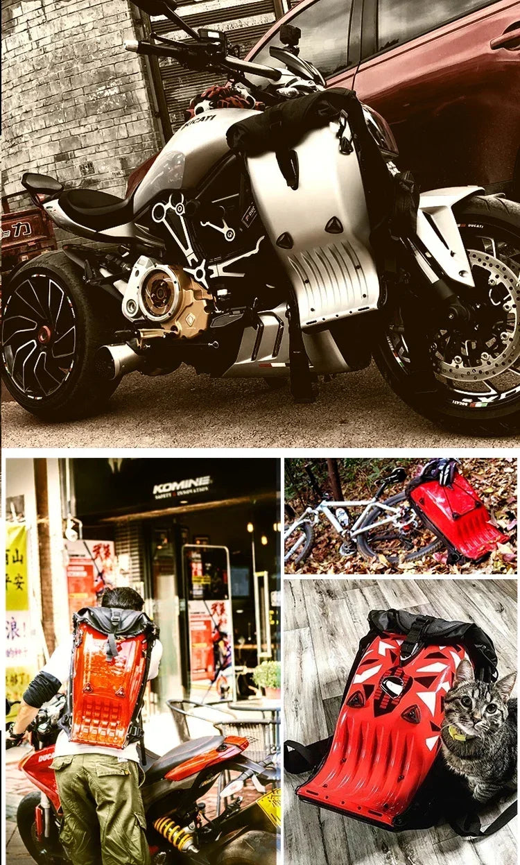 Motorcycle Backpack – 25L Hard Shell Waterproof Racing Backpack