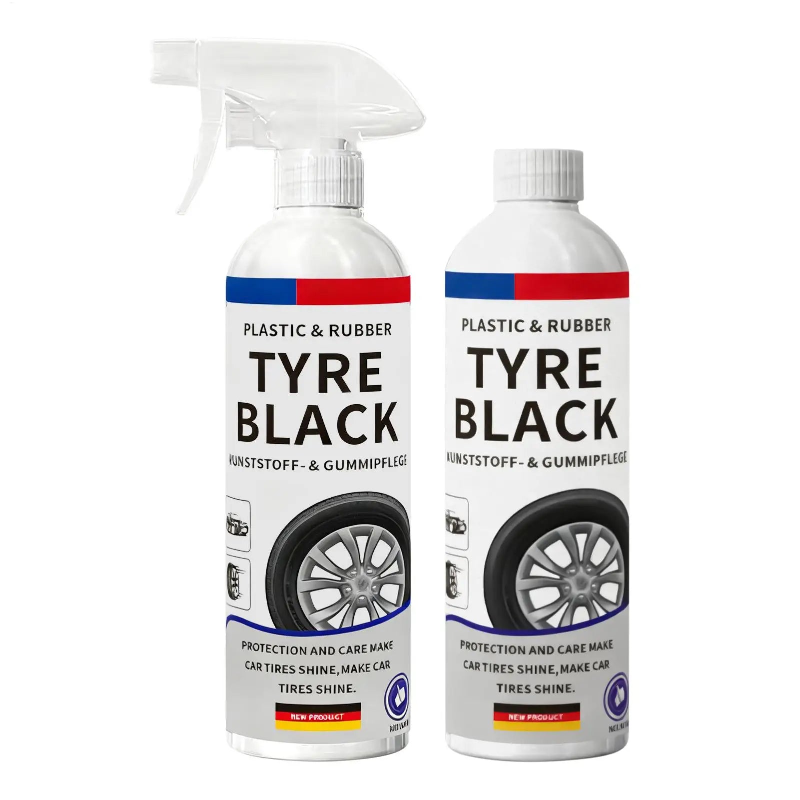 Tire Shine Spray 500ml – Automotive Tyre Restorer & Rubber Care – Trucks Sedans RVs SUVs – With or Without Nozzle – $16–17