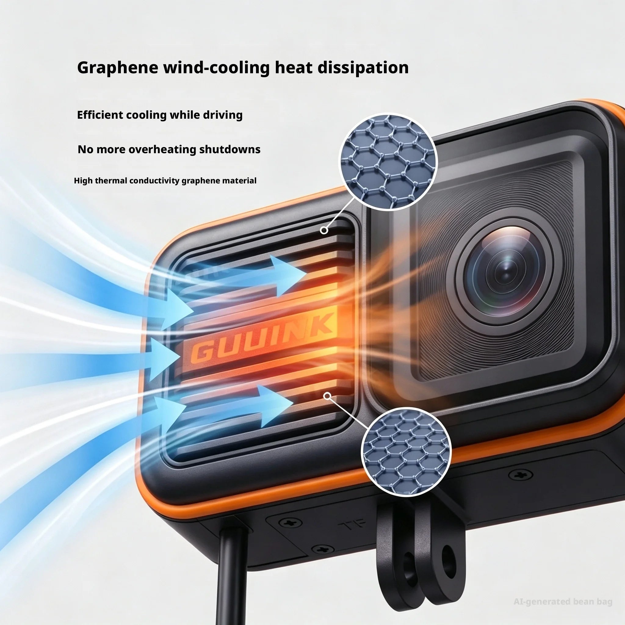 IP68 Waterproof Motorcycle Dash Cam 4K Front 1080P Rear Wired Separated Dual Lens WiFi Night Vision Anti-Shake Motorcycle Camera DVR for Motorcycle E-Bike Bicycle