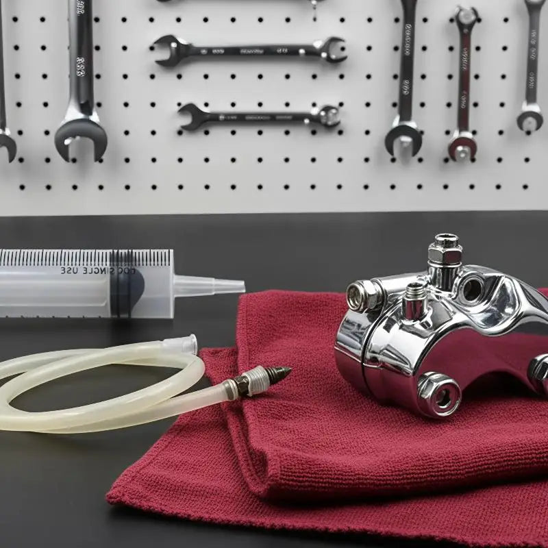 Motorcycle Brake Caliper Bleeder Syringe Tool Kit – Brake Caliper Tools – 100ml Hydraulic Disc Brake Air Bleeding & Fluid Replacement Tool with 26cm Hose & Hook – $12