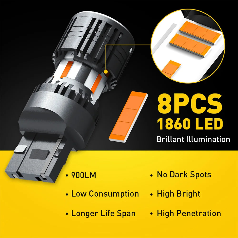 LED Turn Signal Bulbs – AUXITO T20 7440 W21W WY21W CANBUS Amber