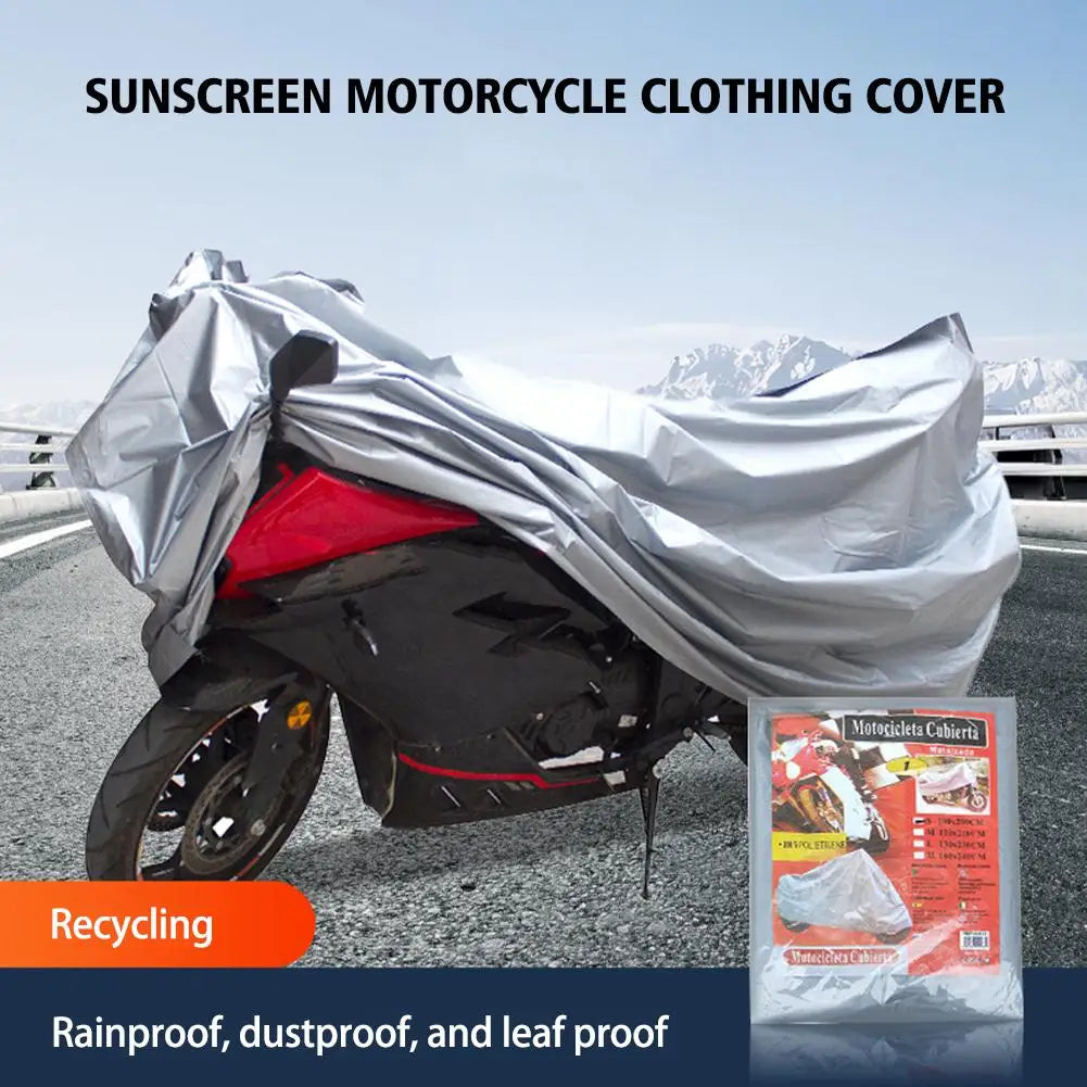 Motorcycle Outdoor Indoor Protective Cover Waterproof Bike Scooter Outdoor Rain Dust UV Proof Sun Protection Case for Motorbike – PEVA Silver S-XL 50cc 125cc 150cc Scooter Electric Scooter