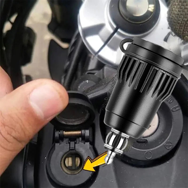 QC3.0 USB-C PD Motorcycle Fast Charger – Hella DIN Power Adapter for BMW R1250/R1300GS, Ducati & Triumph