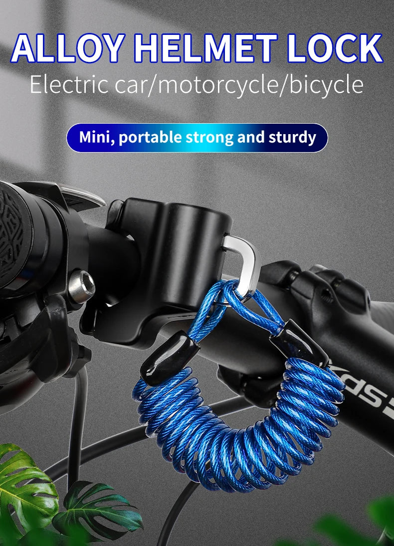 WEST BIKING Mini Bike Helmet Lock Portable Aluminum Alloy Bicycle Motorcycle Anti-theft Safety Lock MTB Road Bike Accessories