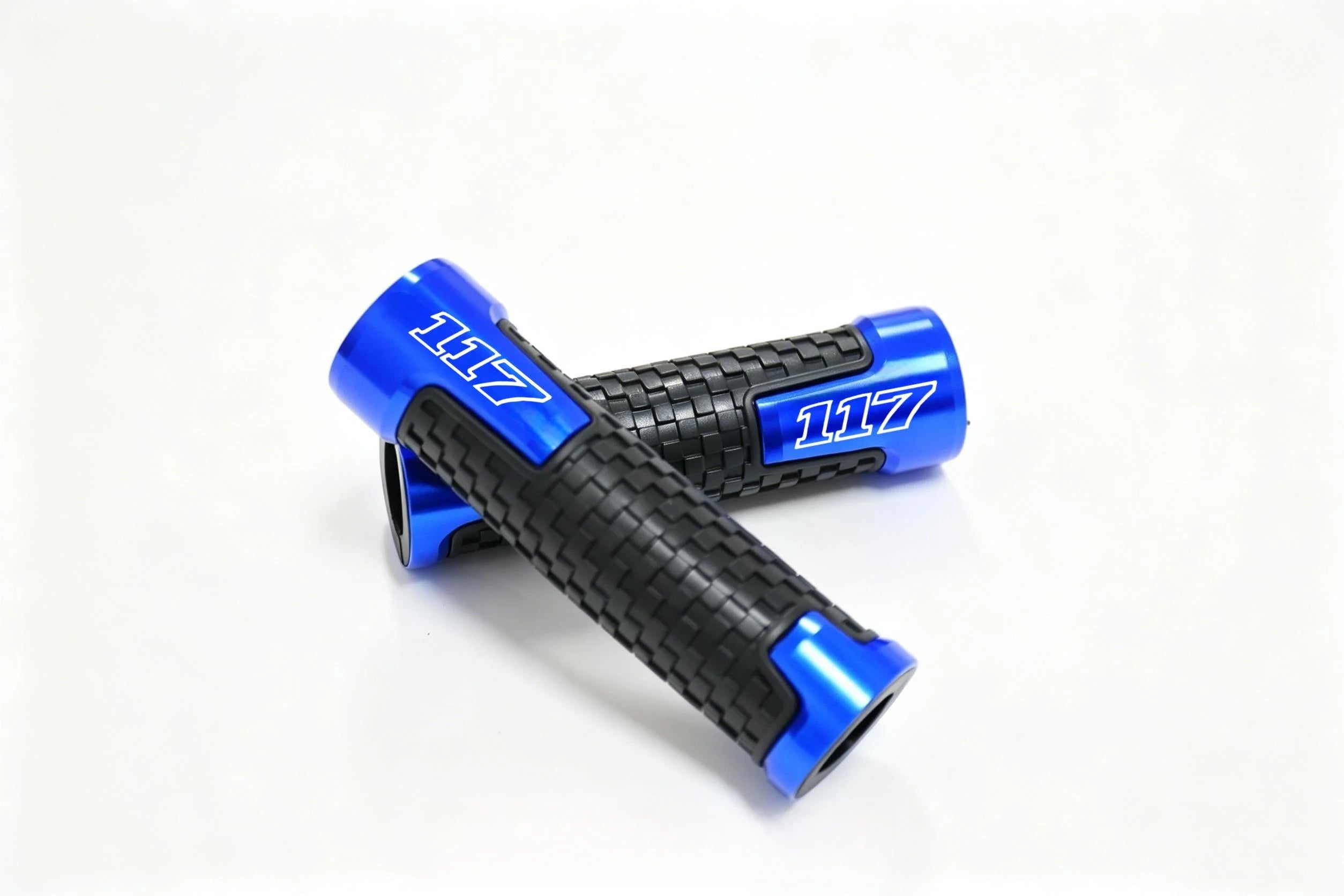 Harley-Davidson CNC Aluminum Alloy Motorcycle Handlebar Grips 7/8" Left 22mm Right 24mm Non-Slip Ergonomic Rubber Grips for Harley Softail Low Rider ST FXLRST FXRST Breakout Touring CVO 117 – 8 Colors (1 Pair)