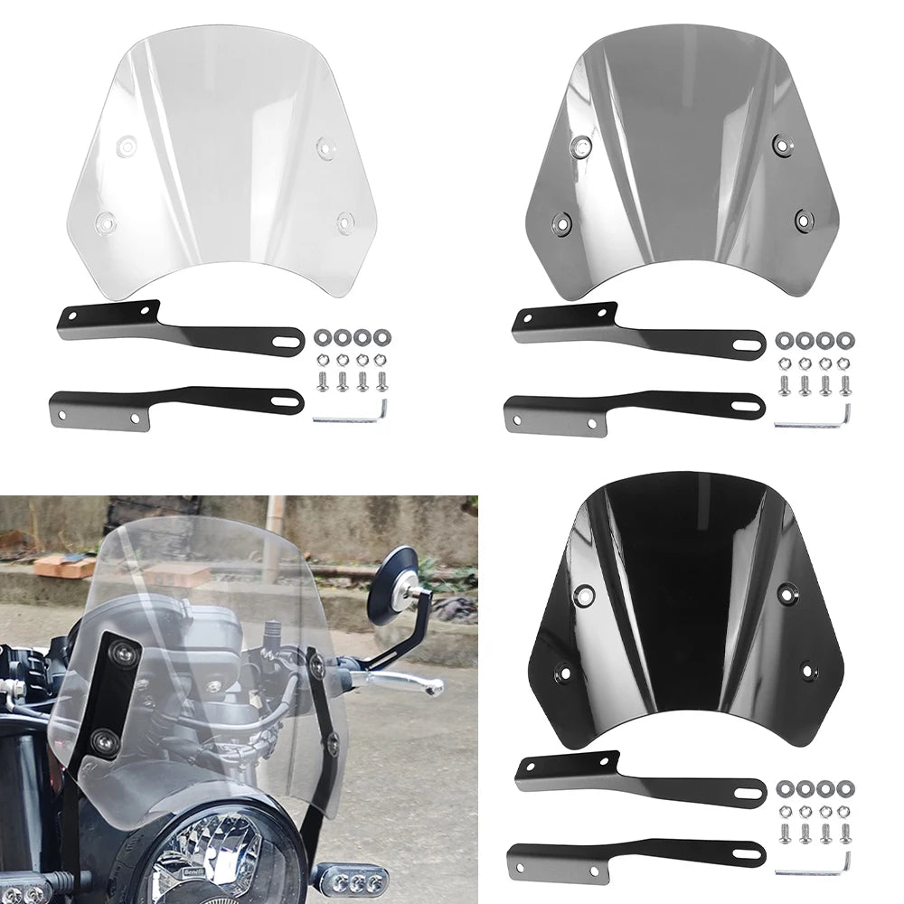 Retro Motorcycle Windshield