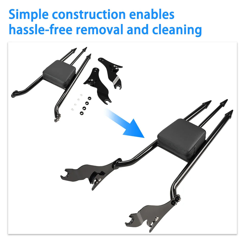 Fit For Harley Touring Road King Street Glide Road Glide Motorcycle Accessories Detachable Sissy Bar Passenger Backrest Rear Pad