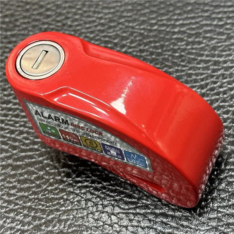 Falante Motorcycle Alarm Lock Safety Anti-Theft Disc Brake Aluminum Alloy Motorbike Bicycle Accessories – Model 8302 – 21x14x4cm – 18 Color Styles