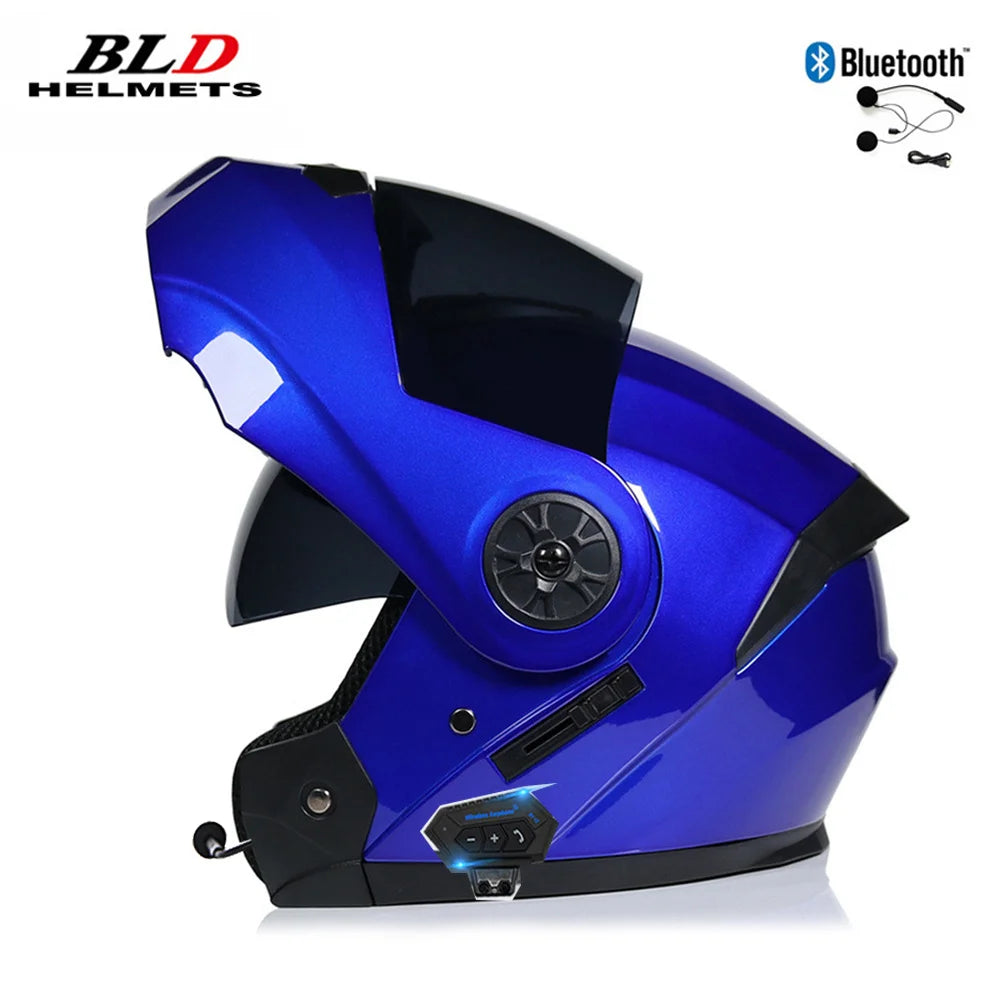 Bluetooth Modular Helmets – Full Face Motorcycle Helmet, Dual Visor, All-Season for Men & Women