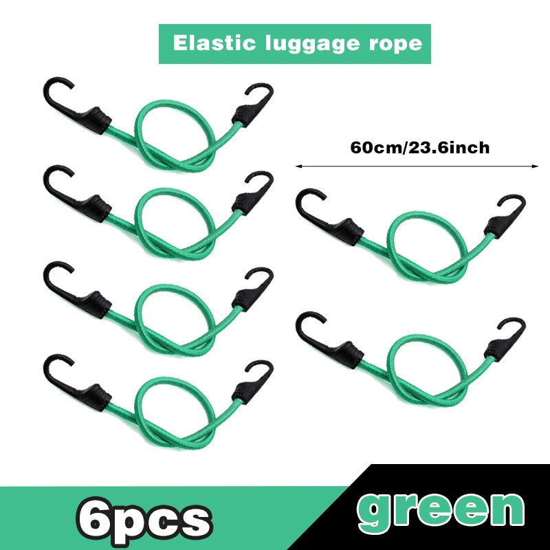 Bungee Straps – 2/4/6PCS Elastic Motorcycle Cargo Straps with Hooks