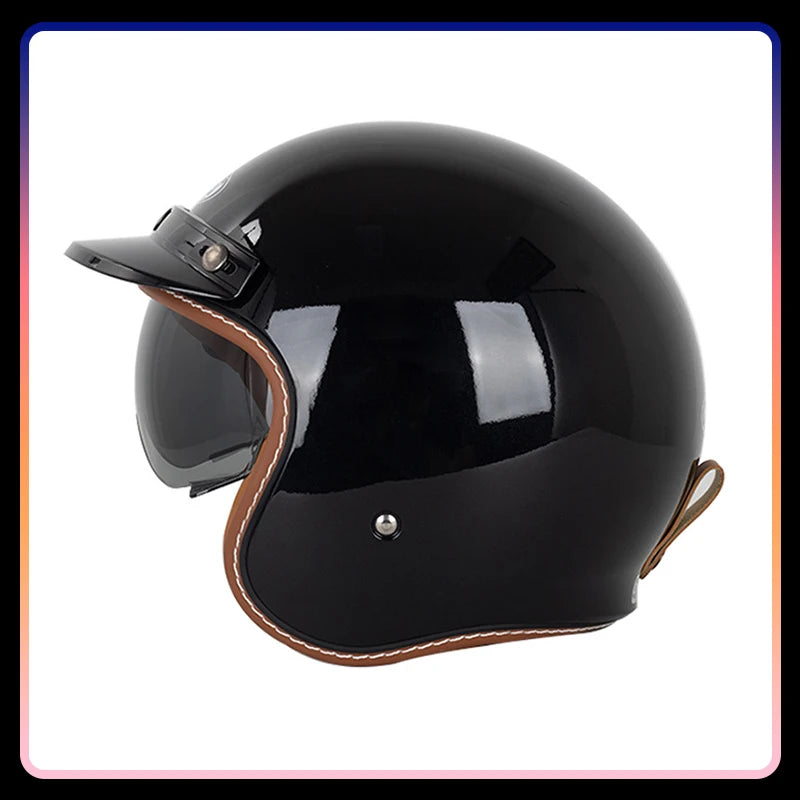 DOT 3/4 Open Face Motorcycle Helmet with