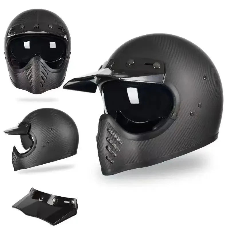 Carbon Fiber Helmets – Forged Carbon Fiber Ultra-Light Motorcycle Half Helmet for Men & Women