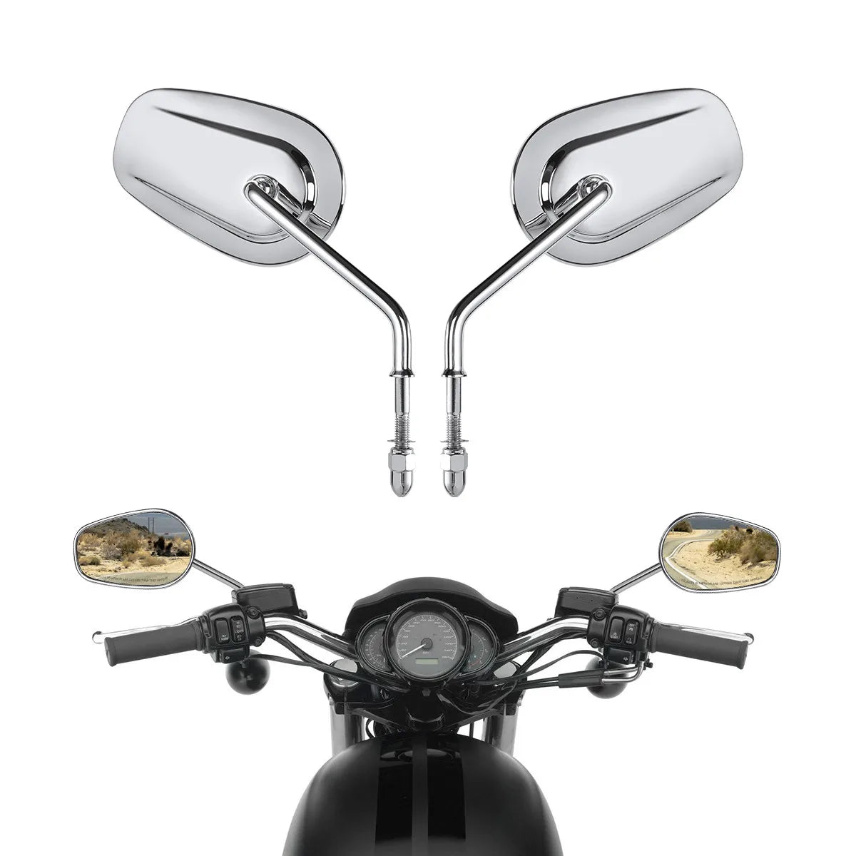 Motorcycle Mirrors For Harley Touring Road King Street Glide Fat Boy Softail Street Bob Sportster XL 883 1200 Dyna