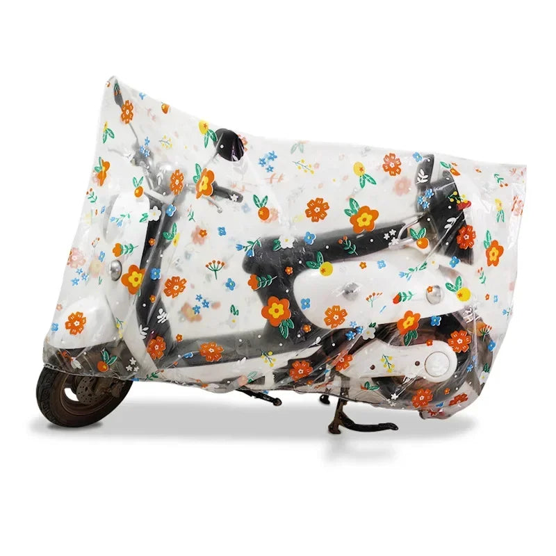 Universal Electric Vehicle Rain Cover Motorcycle Sun Shield Electric Bicycle Rainproof Sunproof Outdoor Sunproof Moto Rain Cover – 190T Polyester Taffeta Waterproof Dustproof UV Resistant Windproof Snowproof XL XXL