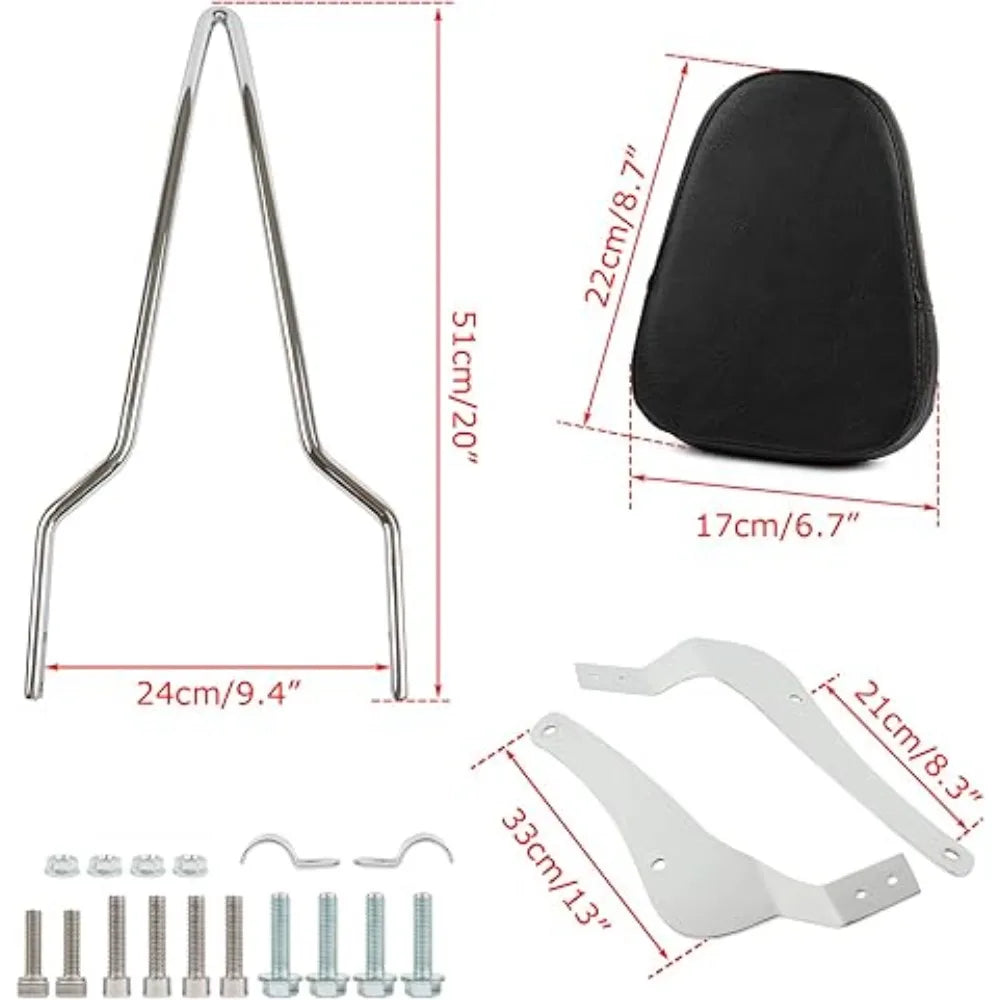 Motorcycle Passenger Rear Backrest Sissy Bar Luggage Rack Pad Kit For Suzuki Boulevard VL400 VL800 VL 800 400 M50 C50