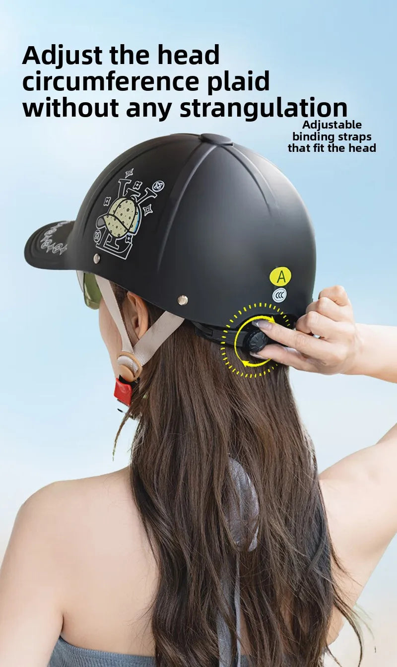 Half Helmets – Skull Cap Motorcycle Helmet, Lightweight All-Season Half Face Biker Design