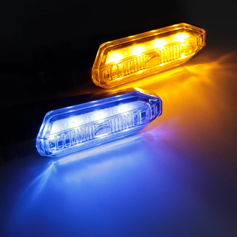 LED Turn Signal Bulbs – 12V Dual Color DRL Amber Flowing Motorcycle Light