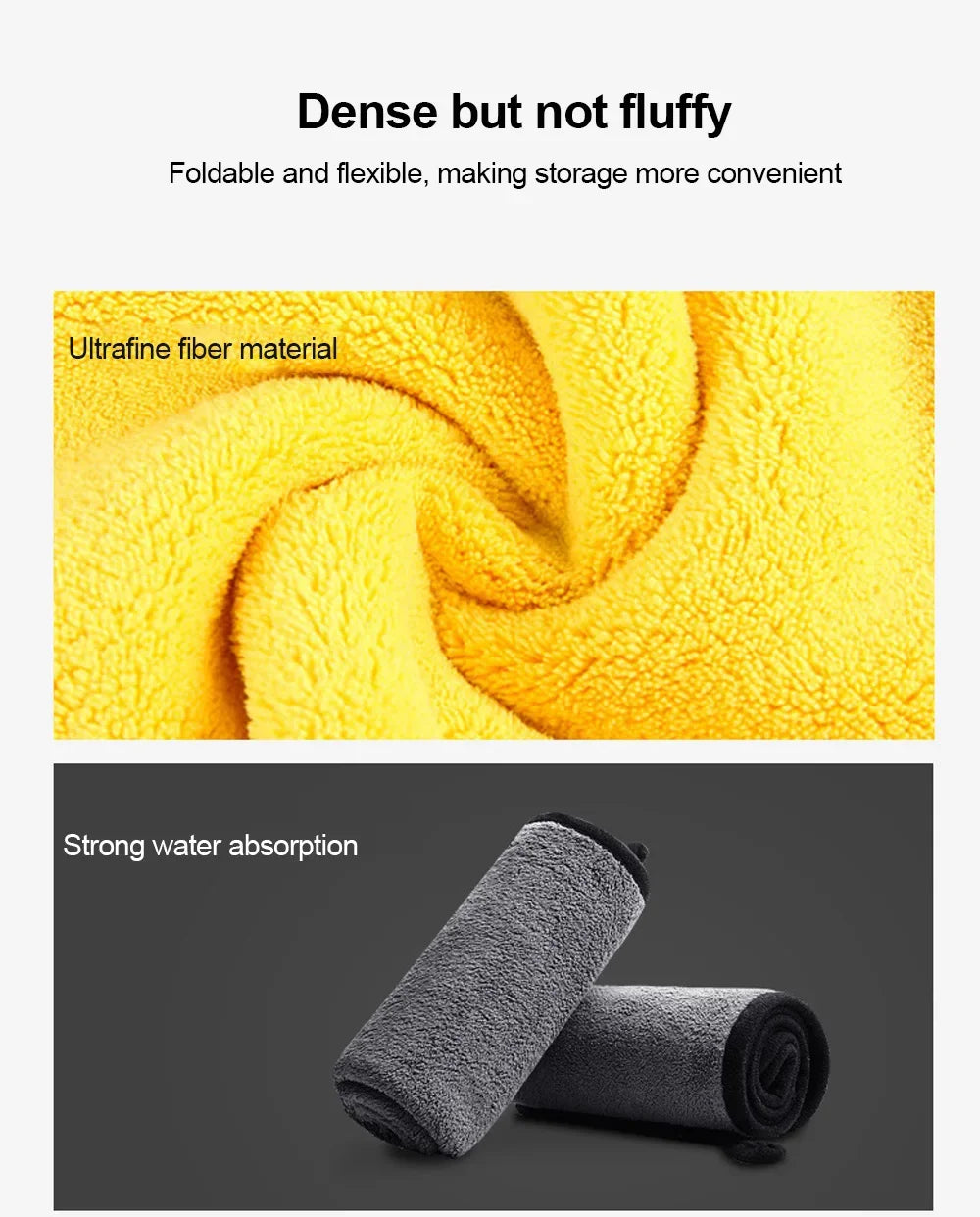 Thickened Yellow Microfiber Car Wash