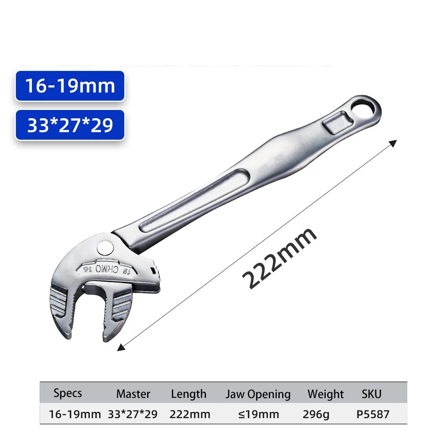 NIUXIANG Crab Claw Wrench – Heavy-Duty Adjustable Ratchet Self-Locking Wide Jaw – Auto / Motorcycle / Pipe Repair – from $10