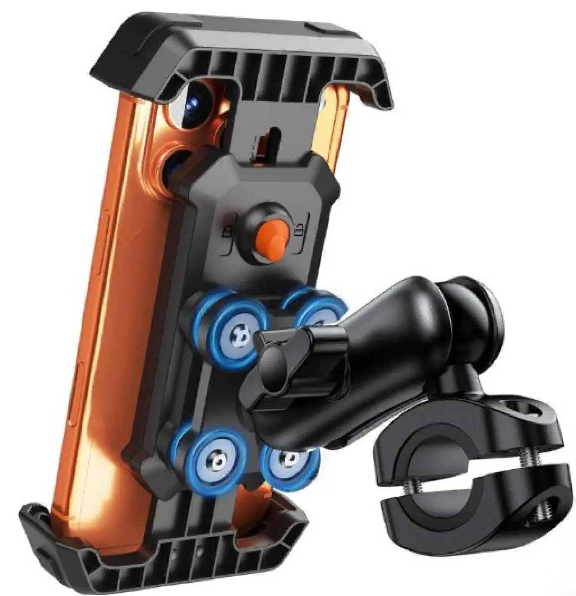 Anti-Vibration Motorcycle Phone Mount – Shockproof Quick-Install Holder with Vibration Dampener for 4.7–7" Phones