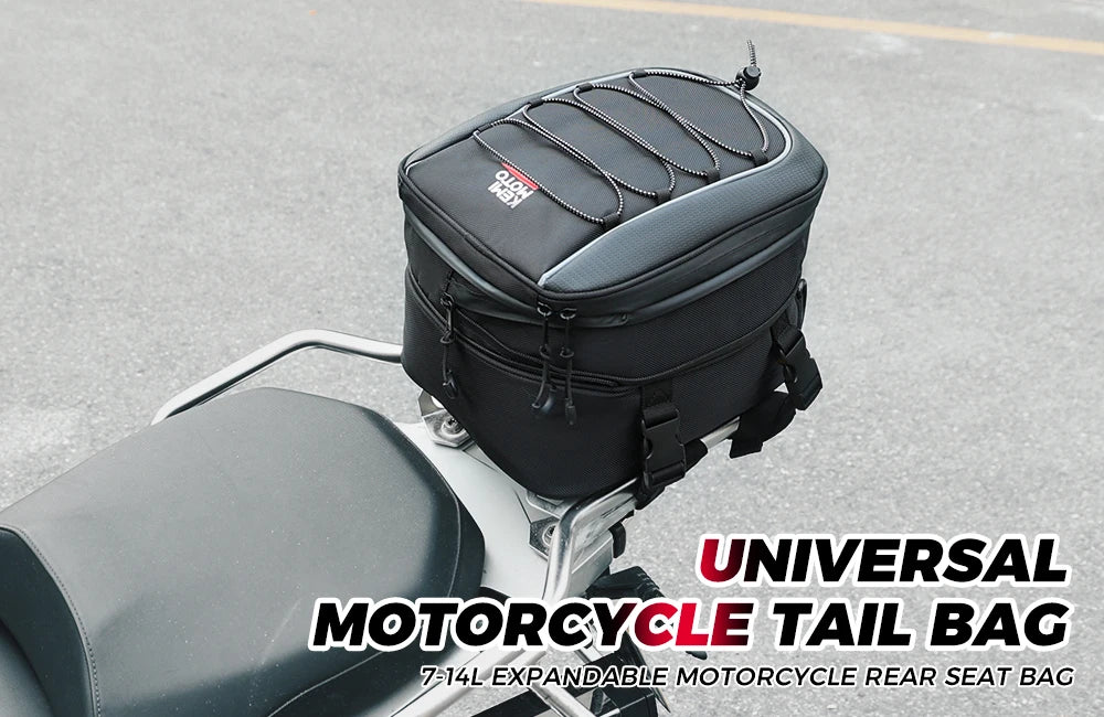 Motorcycle Backpack – KEMIMOTO Waterproof 7L–12L Expandable Riding Bag