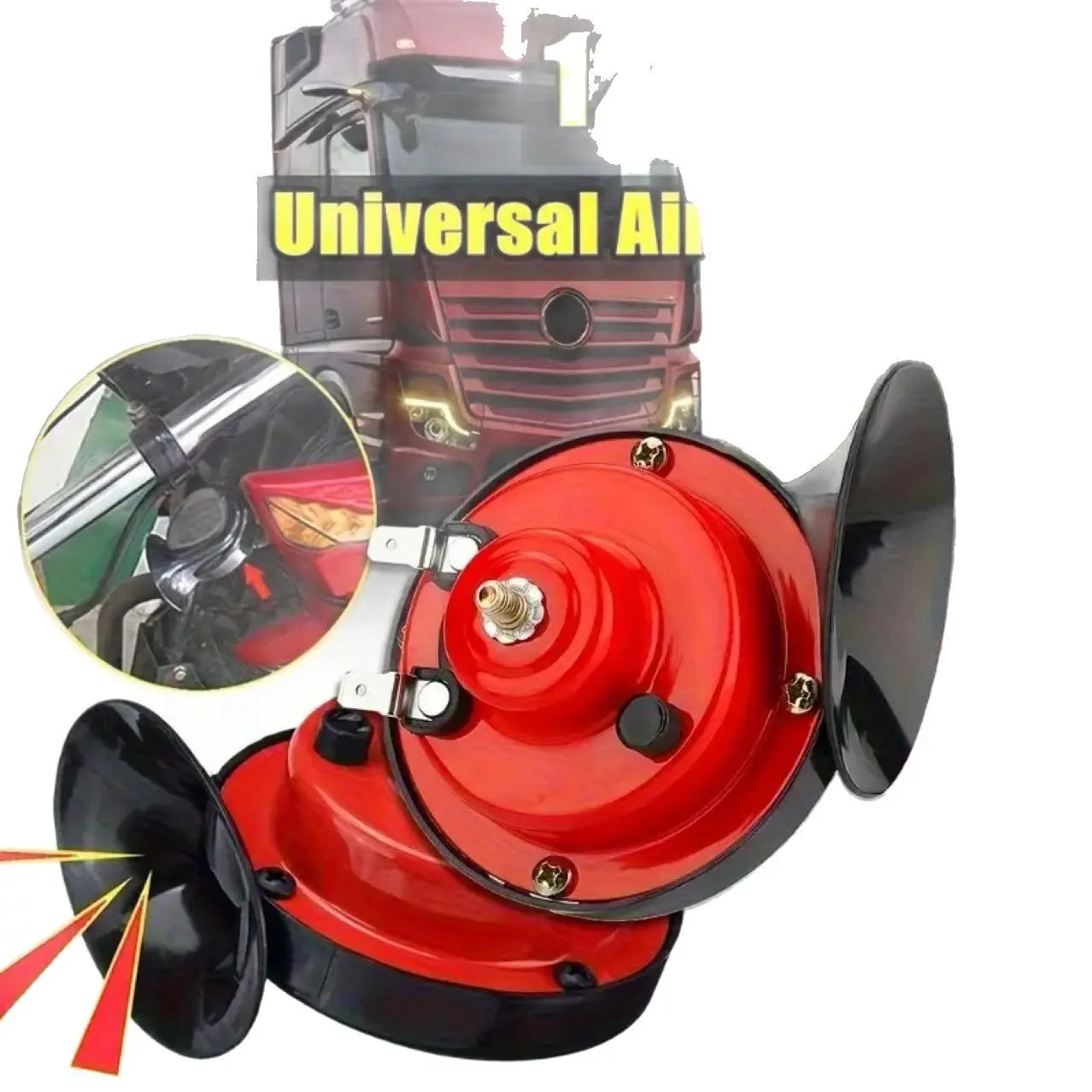 Motorcycle Horn – 12V/24V/48V Super Loud Waterproof Snail Horn