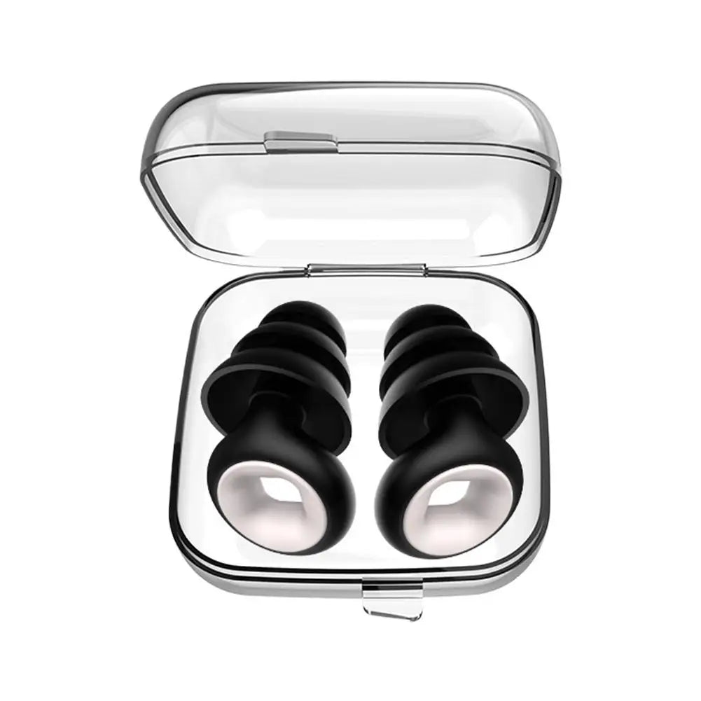 Motorcycle Noise Reduction Earplugs Windproof Sleep Earplugs Anti-Noise Mute Soundproof Motorcycle Equipment – Silicone – 13g – Red / Black