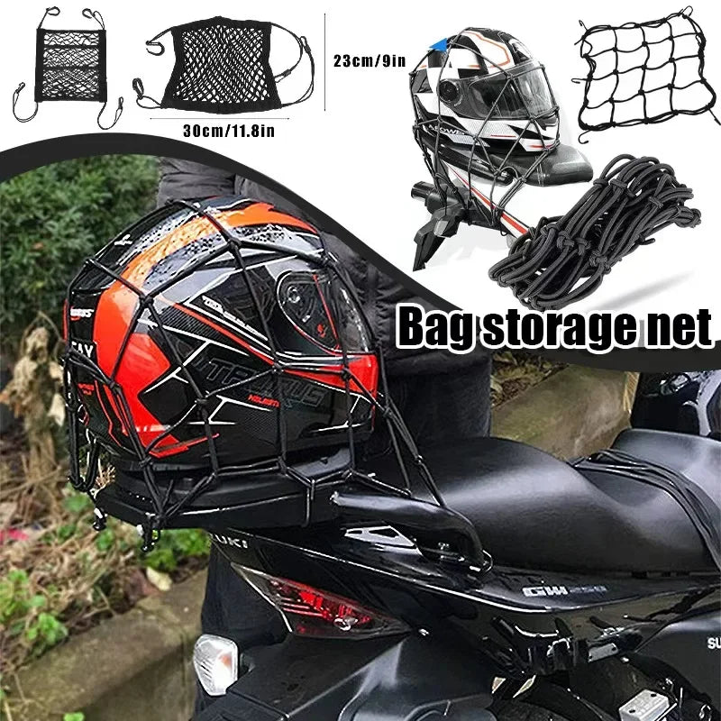 Cargo Net – High Elastic Double Layer Motorcycle Helmet & Luggage Net
