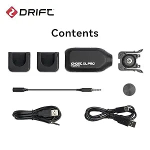 Drift Ghost XL PRO 4K WiFi IPX7 Waterproof Motorcycle Camera Helmet Cam 140° 300° Lens 3000mAh Live Stream Vlog Dash Cam Motorcycle Camera for Motorcycle Bicycle Outdoor