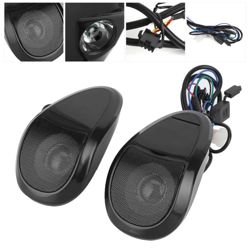 12V Motorcycle Speakers – Bluetooth MP3 Amplifier with LED Light