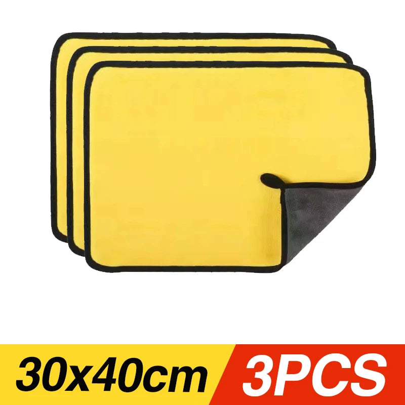 Thickened Yellow Microfiber Car Wash