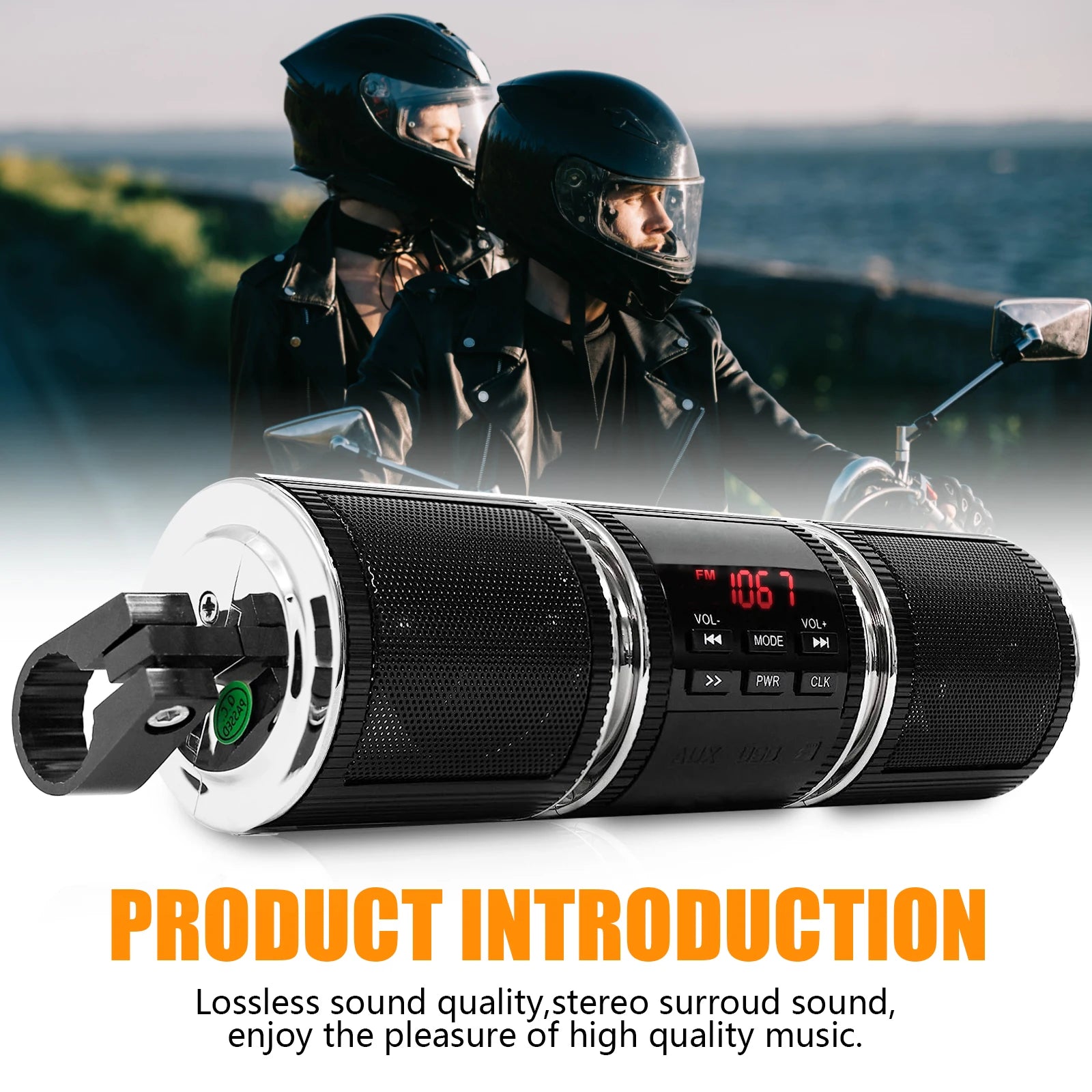 Motorcycle Speakers – Stereo with MP3, USB, TF Card & FM