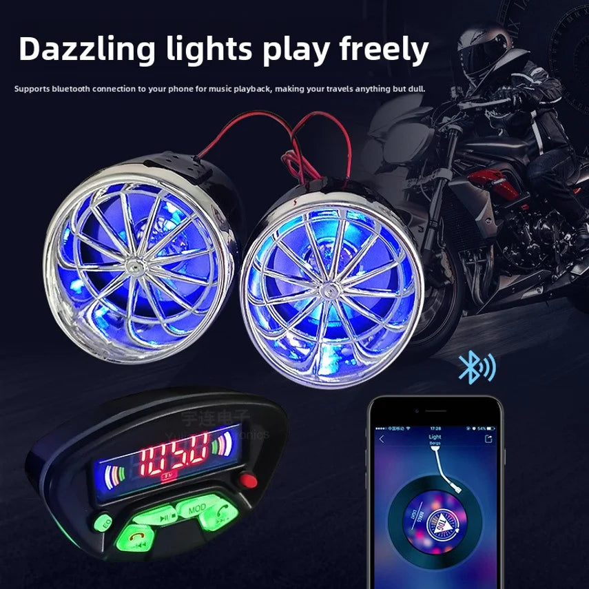 Motorcycle Speakers – Bluetooth Hands-Free, Waterproof FM & MP3 Audio