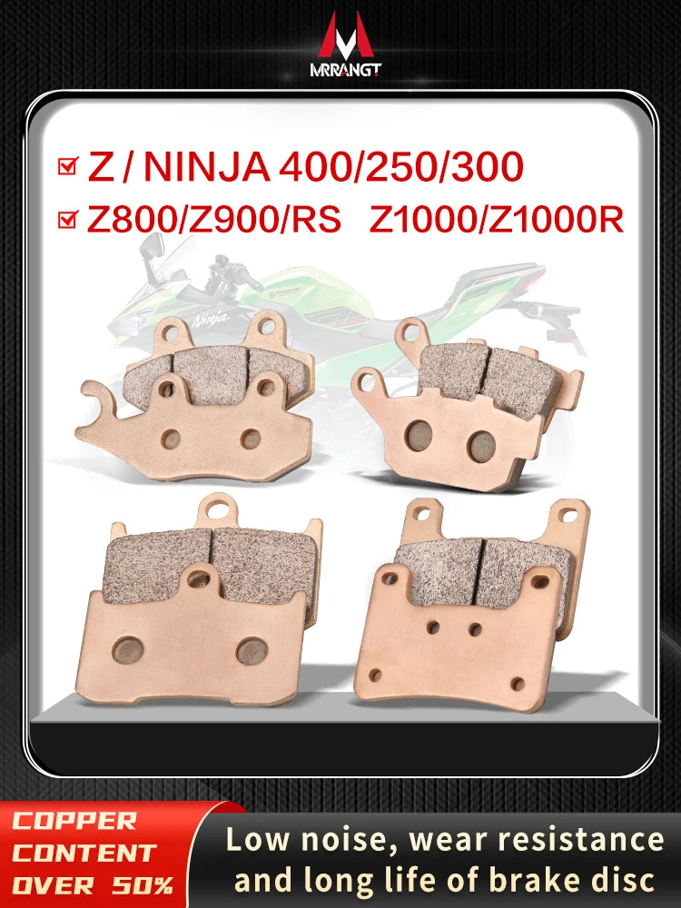 Sintered Metal Brake Pads for Kawasaki Ninja 250 300 400 Z250 Z300 Z800 Z900 Z900RS Z1000 Z1000R – Brake Pad Tools – Front / Rear / Set – from $21