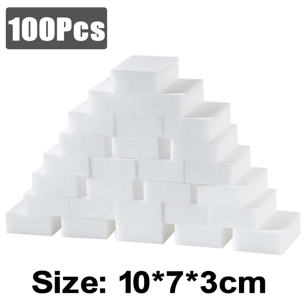 High Density Nano Melamine Magic Eraser Sponge – 5 to 100 Pcs – Motorcycle & Car Cleaning Care Tool – 10×6×2cm / 10×7×3cm – $14
