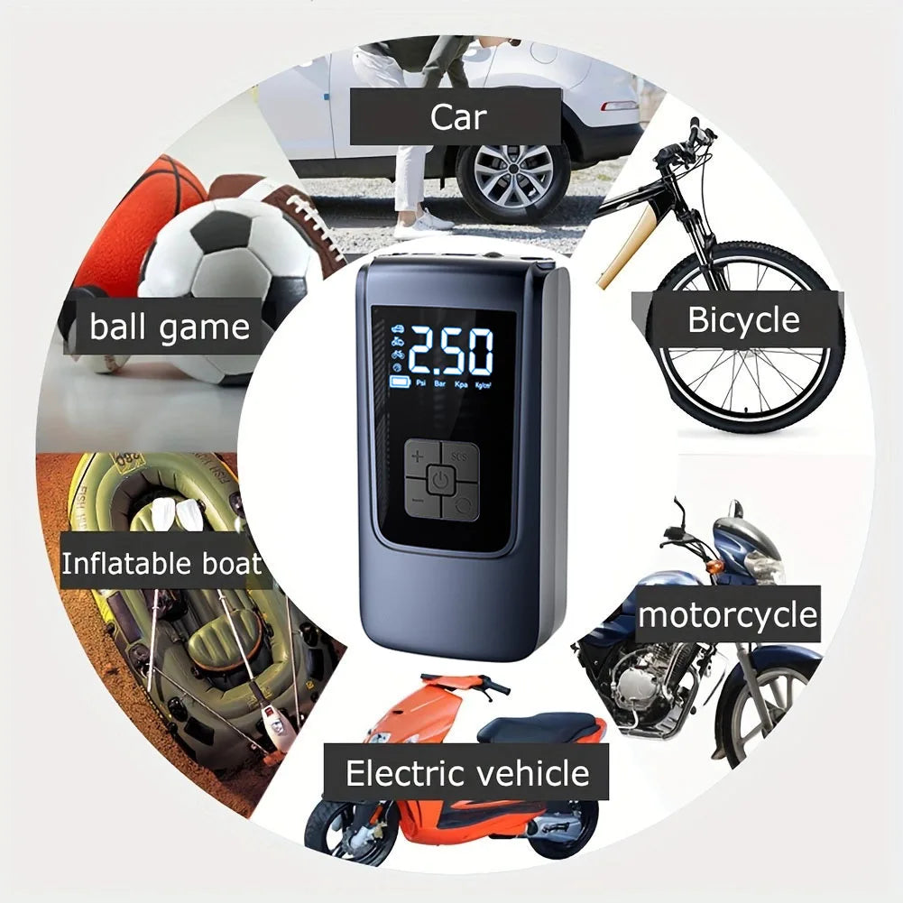 Portable Air Compressor – Fast Tire Inflator with Accurate Pressure