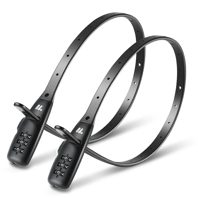 WEST BIKING Bicycle Lock Portable Cable Zinc Alloy Lock Motorcycle Helmet Password Lock Safety Anti-Theft Adjustable Rope Lock