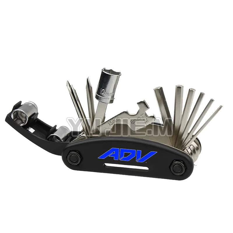 Honda ADV150 / ADV160 / ADV350 16-in-1 Multi-Tool – Allen + Socket + Hex + Screwdriver + Spoke – ADV Logo – 8 Variants – $20