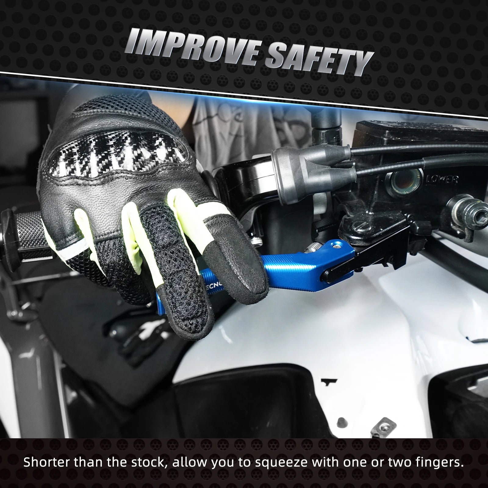 Yamaha Ténéré 700 / XTZ700 2019–2024 / XSR700 / MT-07 NICECNC Shorty Brake Clutch Lever & Clutch Arm – CNC 6061-T6 Aluminum – Blue / Black – $44–$167
