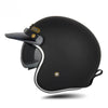 Open Face Helmets – DOT Approved Retro Motorcycle Helmet, Carbon Fiber Style with Visor for Men