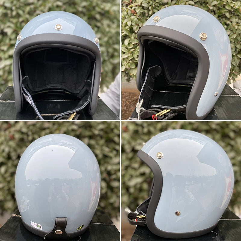 Open Face Helmets – BLD 500TX Retro Motorcycle Helmet, Vintage Small-Shell Jet & Scooter Helmet