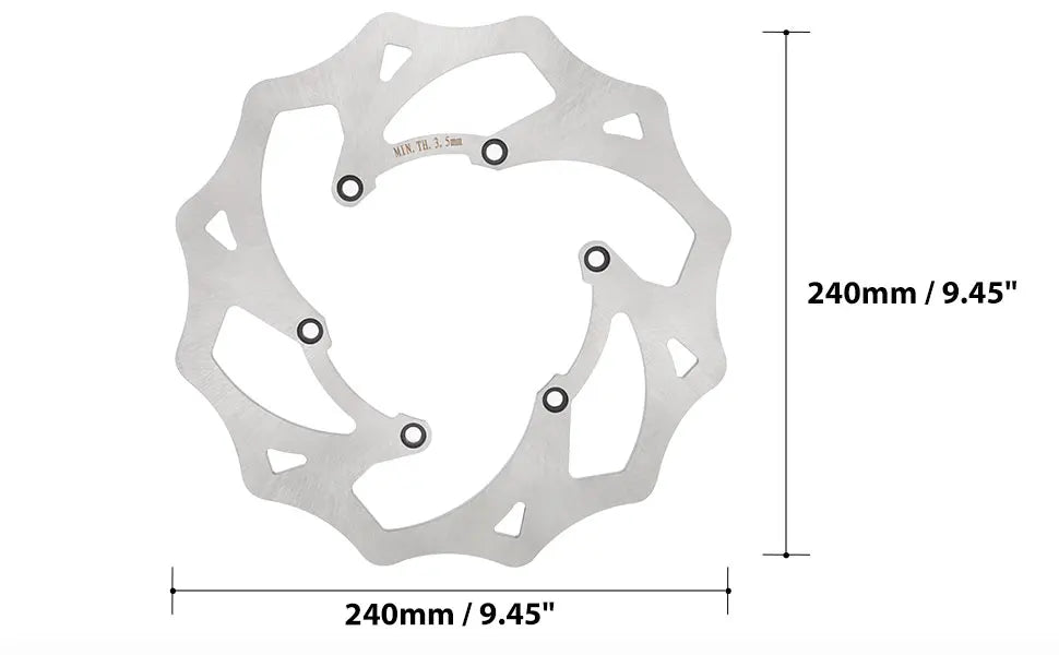 Stainless Steel Front and Rear Brake Disc Rotors for Beta RR XTrainer 125 250 300 350 450 480 498 2013–2024 – Brake Disc Tools – Front 260mm / Rear 240mm – HRC 36 – from $66