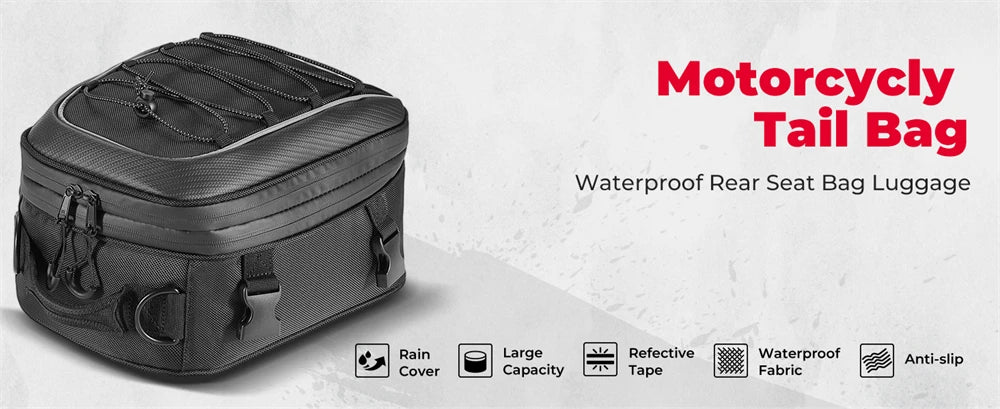 Motorcycle Backpack – KEMIMOTO Waterproof 7L–12L Expandable Riding Bag