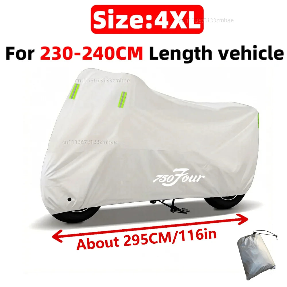 For Honda CB750 CB 750 Hornet 2023 Motorcycle Cover Waterproof Heavy Duty Outdoor Rain Dust Sun Protector – 190T Polyester PU Anti-UV Silver M-4XL