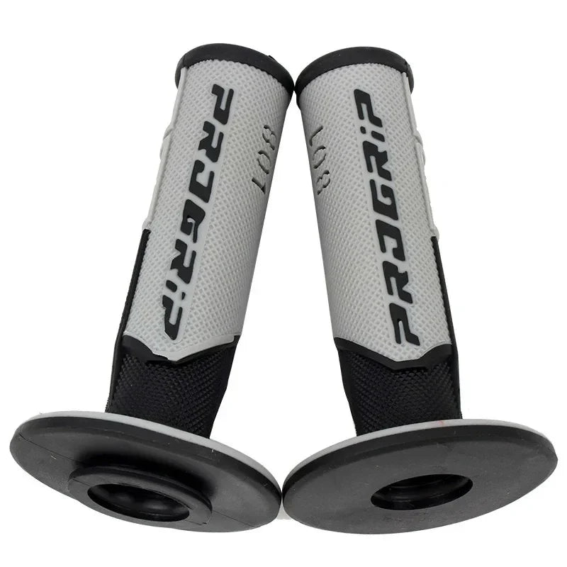 Motorcycle Handlebar Grips Universal Left 22mm Right 24mm 7/8" Rubber Tacky Gel Anti-Slip Vibration Reduction Off-Road Hand Grips Direct Install for Motorcycle ATV Motocross Dirt Bike – 7 Colors