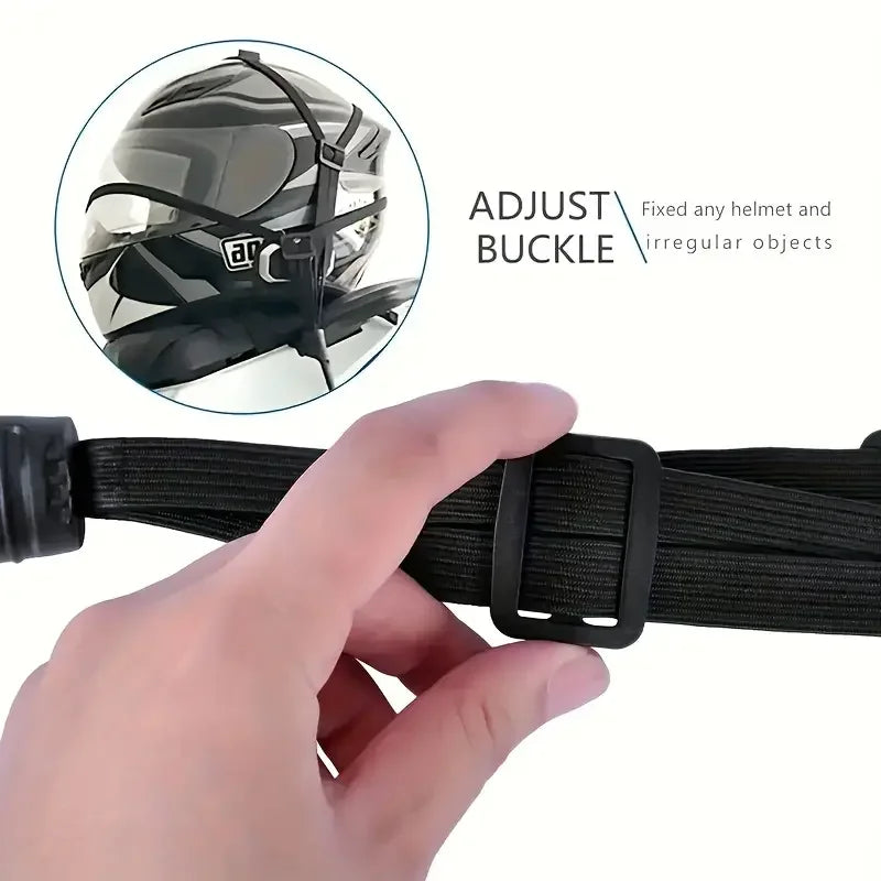 Bungee Straps – Adjustable Elastic Motorcycle Helmet & Luggage Strap