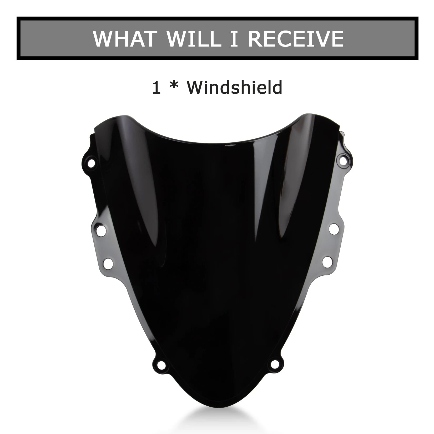 Motorcycle Windshield Windscreen Double Bubble Airflow Wind for Suzuki GSXR600 GSXR750 K4 K5 2004-2005 GSX-R 600 750 2004 2005 – ABS Plastic Black Clear Wind Deflector