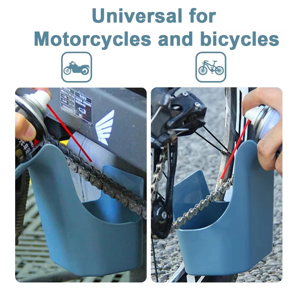 Motorcycle & Bike Chain Oil Storage Tool Box – Splash-Proof Anti-Spray Chain Cleaning Oil Tool – $22