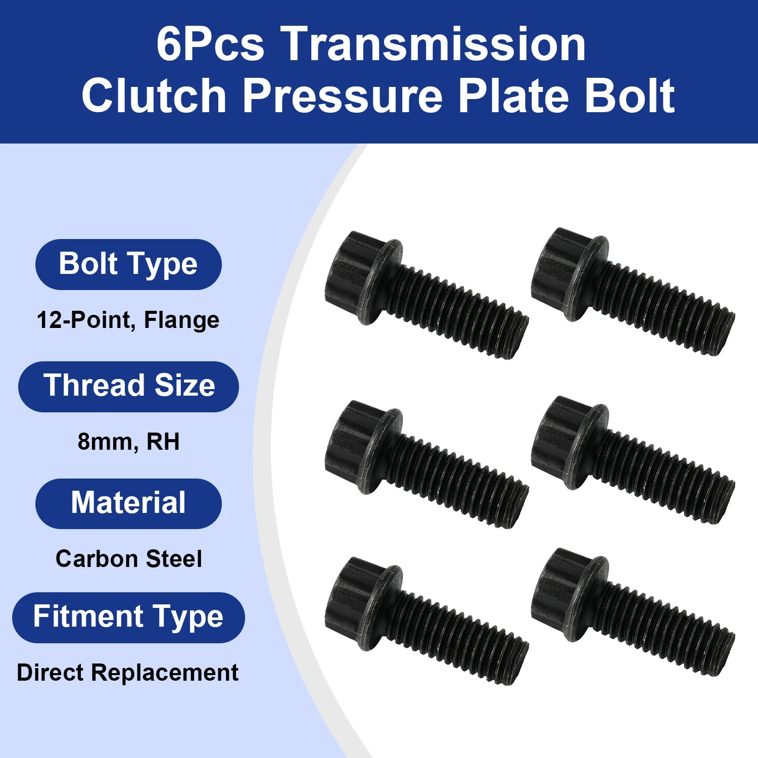 6Pcs Pressure Plate Bolt Set For Honda Accord Civic For Acura ILX TSX D B F K H Series 90034-P10-A01